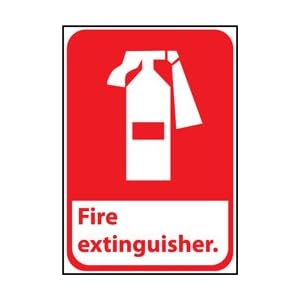 FGA3PB – Fire Extinguisher , 14\” X 10\”, Pressure Sensitive Vinyl