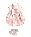 Pink Satin Ruffled Bridesmaid Dog Dress w/ Leash, XS