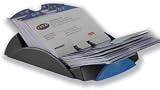 Rolodex 67175 Rolodex Open Tray Business Card File, 100-Card Cap, 50 Sleeves, 12 Guides, BK