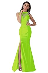Sexy Beaded Lace Backless Open-Back Taffeta Sleeveless Mermaid High-Neck Cocktail Floor Length Evening Dress/Homecoming Dress/Prom Dress/Party Dress/Wedding Dress 