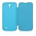 Sanheshun Flip PU Leather Plastic Back Battery Housing Case Cover Compatible with Huawei Ascend G610 (Sky Blue)