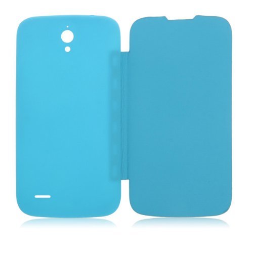 Sanheshun Flip PU Leather Plastic Back Battery Housing Case Cover Compatible with Huawei Ascend G610 (Sky Blue)