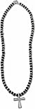 Necklace - Black & Metal Beads