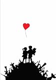 Banksy Art - Open Greeting Card - Bombsite Love - BK003