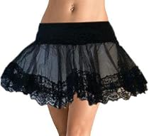 BLACK Petticoat Adult Halloween Outfit - One Size Fits Most Women