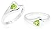 Trillion Cut Peridot Toe/Pinky Ring Sterling Silver
