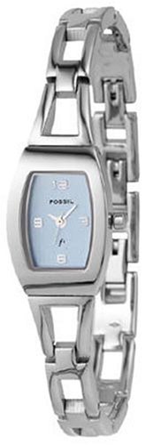 Fossil ES9304 Ladies Stainless Steel Link Bracelet Watch with Blue Analog Dial