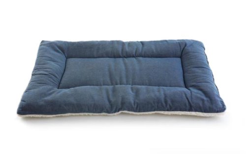 Pet Dreams Plush Sleep-eez Dog Bed Reversible 36 by 23-Inch Pet Bed, Large, Denim