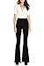 Poshsquare Women's Bell Bottom High Waist Flared Palazzo Yoga Pants Plus Size USA Black 1XL