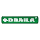  BRAILA ST  STREET SIGN CITY ROMANIA
