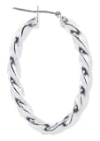 Italian Hoop, Thick Twisted Square Tube, Oval Shapee