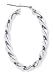 Jewelry : Italian Hoop Earrings, Thick Twisted Square Tube, Oval Shape