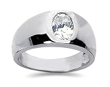 0.00 ctw Men's Diamond Ring in 14K White Gold