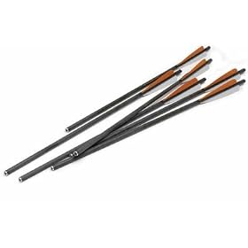 EXCALIBUR XX75 ALUMINUM CAMO CROSSBOW BOLTS WITH 4 VANES -- 6-PACKLength: 20