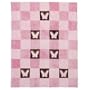 Amy Coe Flutter Luxe Microfleece Sweet Squares Blanket - Pink