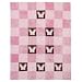 Amy Coe Flutter Luxe Microfleece Sweet Squares Blanket - Pink