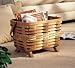 Striped Magazine Basket - Butternut w/Stripes