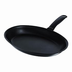 Kuhn Rikon Fish Star Speciality Non-Stick Frying Pan, 36 x 25 cm, Black