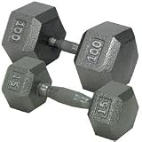 Champion Barbell 20 lbs. Solid Hex Dumbell with Ergo Grip