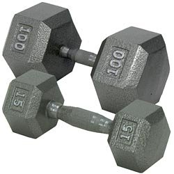 Champion Barbell 20-Pound Solid Hex Dumbell with Ergonomic Grip