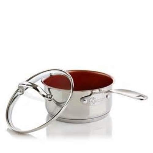 NuWave 3 Quart Non-stick Saucepan with Tempered Glass Lid