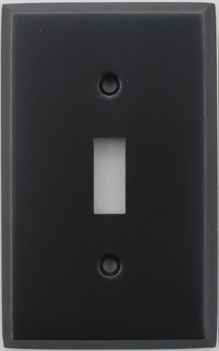 Classic Accents Stamped Steel Oil Rubbed Bronze One Gang Toggle Light Switch Wall Plate