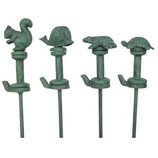 'Little Critters' Cast Iron Garden Hose Guides - Set of Four