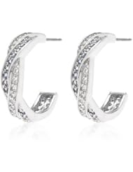 Silver Twirl Hooplet Earrings