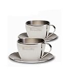 Stainless Steel Espresso Cups and Saucers - Set of 2 by Breville