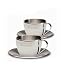 Kitchen & Housewares : Stainless Steel Espresso Cups and Saucers - Set of 2 by Breville