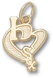 Chicago White I Heart Sox 1/2 Charm/Pendant -14K/10K, Stainless Steel or Gold Plated