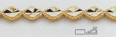 31RFTMEGV8L 14kt 7 Fancy Diamond Cut Bracelet TN2527