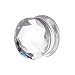 9/16" Clear Solid Diamond Cut Cubic Zirconia Saddle Plug
