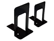 EXP black metal small book ends, 150mm high, PAIR