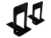 EXP black metal small book ends, 130mm high, PAIR