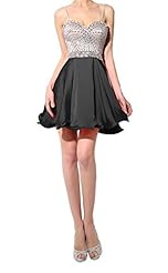 Sweetheart Short Chiffon  Evening Dress/Homecoming Dress/Bridesmaid Dress/Prom Dress/Party Dress  With Rhinestones