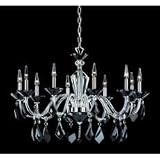 Black Chrome Green Diamond Chandelier 10Lt Black Chrome 328 10 GRN