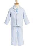 Lito Boys Light Blue Seersucker Suit (2T)