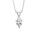 0.52 ct. H - SI3 EGL Certified Marquise Cut Diamond Solitaire Pendant with Chain (White or Yellow Gold)
