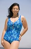 Aqua Marine Girl Leg Swimsuit - Women's Swimsuit Plus Size Swimsuit