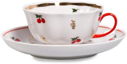 Dulyovo Porcelain 'Calico' Teacup and Saucer