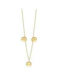 Mothers Necklace, Personalized with 3 Hand-Stamped Names, USA!, in Gold