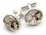 Tokens & Icons Vintage Watch Movement Cuff Links in Sterling Silver