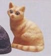 Dollhouse Miniature Gold Tabby in Resin by Heidi Ott