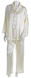  : Intimo Women's 100% Silk Pajama Set, Ivory, X-Large