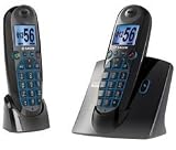 Sagem - D56T Duo - T&eacute;l&eacute;phone sansfil num&eacute;rique - Ecran et Clavier r&eacute;tro-&eacute;clair&eacute; - Combin&eacute; supplementaire - Noir