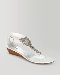 Sammy Medallion T-Strap Wedge Sandal
