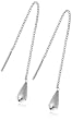 9ct White Gold AME107372 Ladies Pull Through Earrings