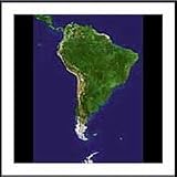 South America From Space, Art Poster with Metal Frame, poster size: 40