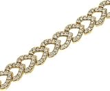 Round prong Set Heart Link Diamond Tennis Bracelet 4ct